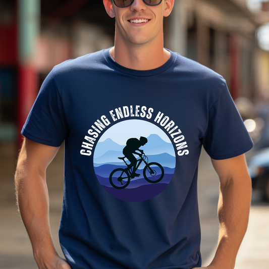 Chasing Endless Horizons: Biking T-Shirt