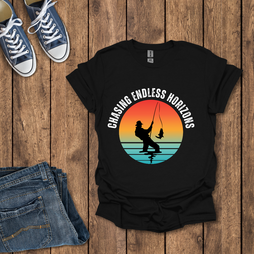 Chasing Endless Horizons: Fishing T-Shirt