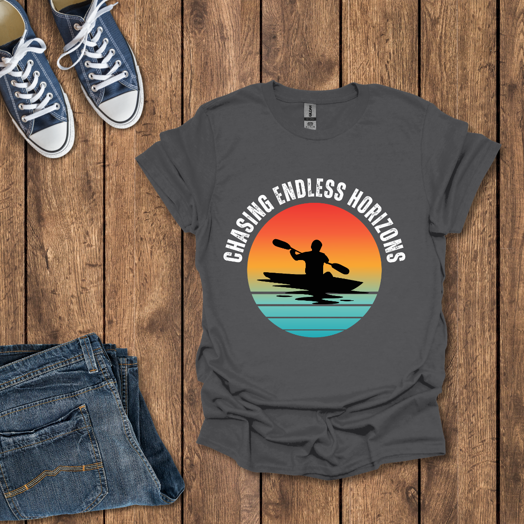 Chasing Endless Horizons: Kayaking T-Shirt