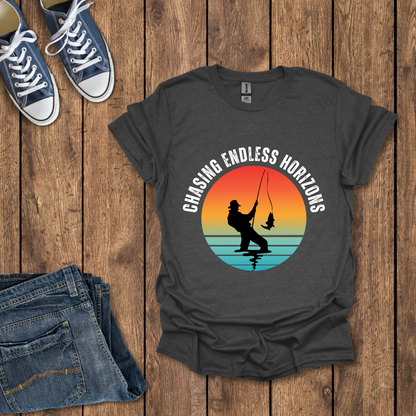 Chasing Endless Horizons: Fishing T-Shirt