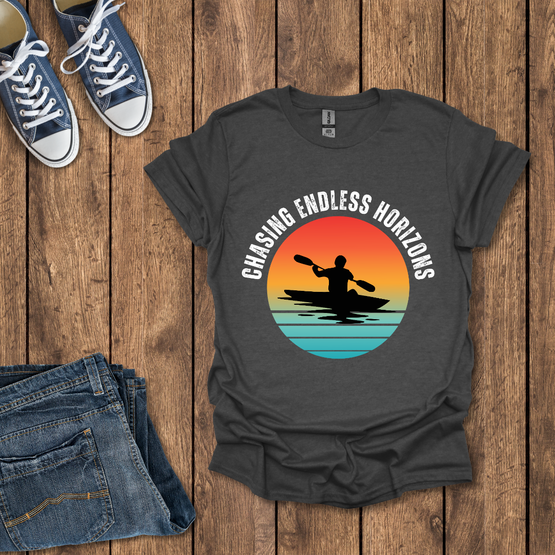 Chasing Endless Horizons: Kayaking T-Shirt