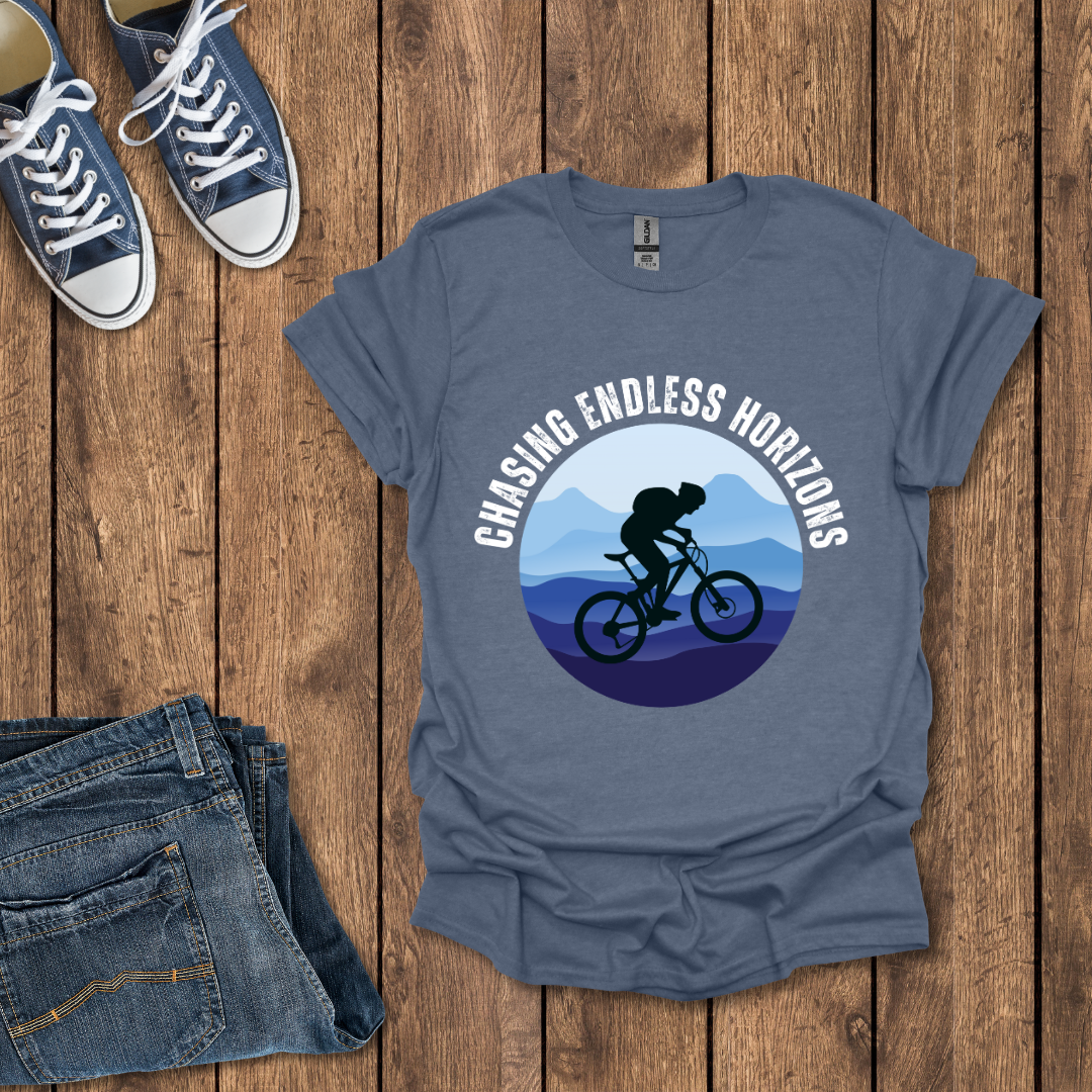 Chasing Endless Horizons: Biking T-Shirt