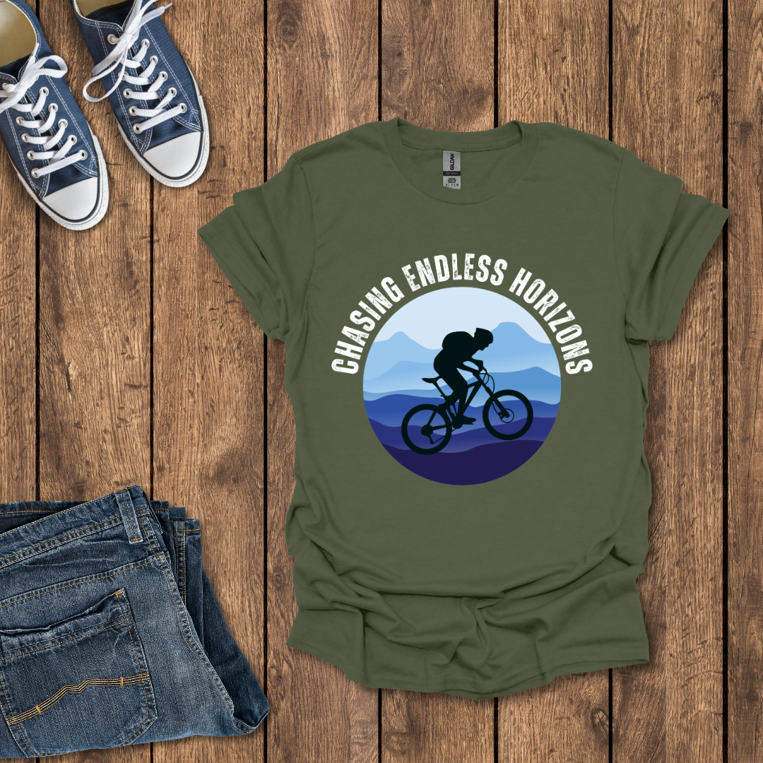 Chasing Endless Horizons: Biking T-Shirt