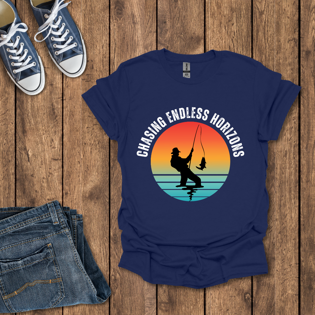 Chasing Endless Horizons: Fishing T-Shirt