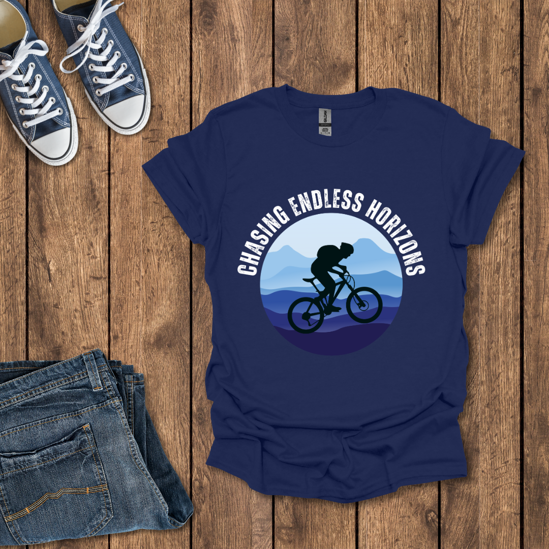 Chasing Endless Horizons: Biking T-Shirt