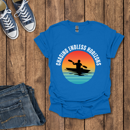 Chasing Endless Horizons: Kayaking T-Shirt