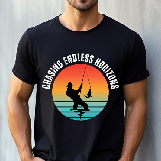 Chasing Endless Horizons: Fishing T-Shirt