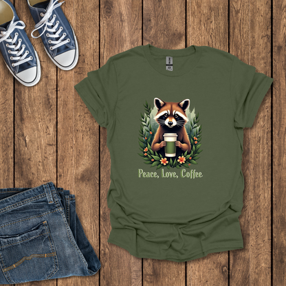 Peace, Love, Coffee T-Shirt