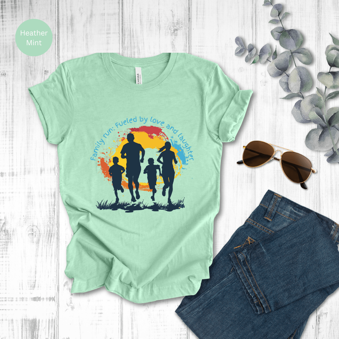 Family Run Fueled By Love And Laughter T-Shirt