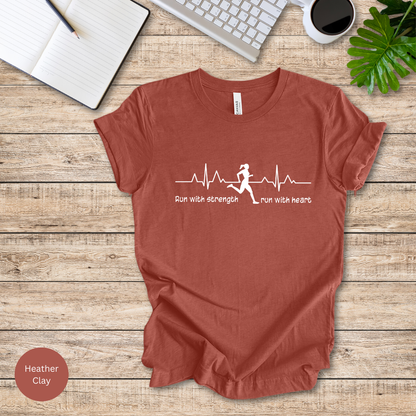 Run With Strength, Run With Heart T-Shirt