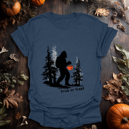 Trick-or-Treat Sasquatch Halloween T-Shirt