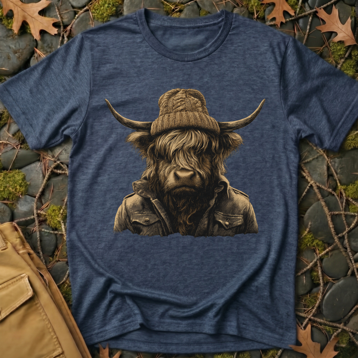 Highland Cow Beanie T-Shirt