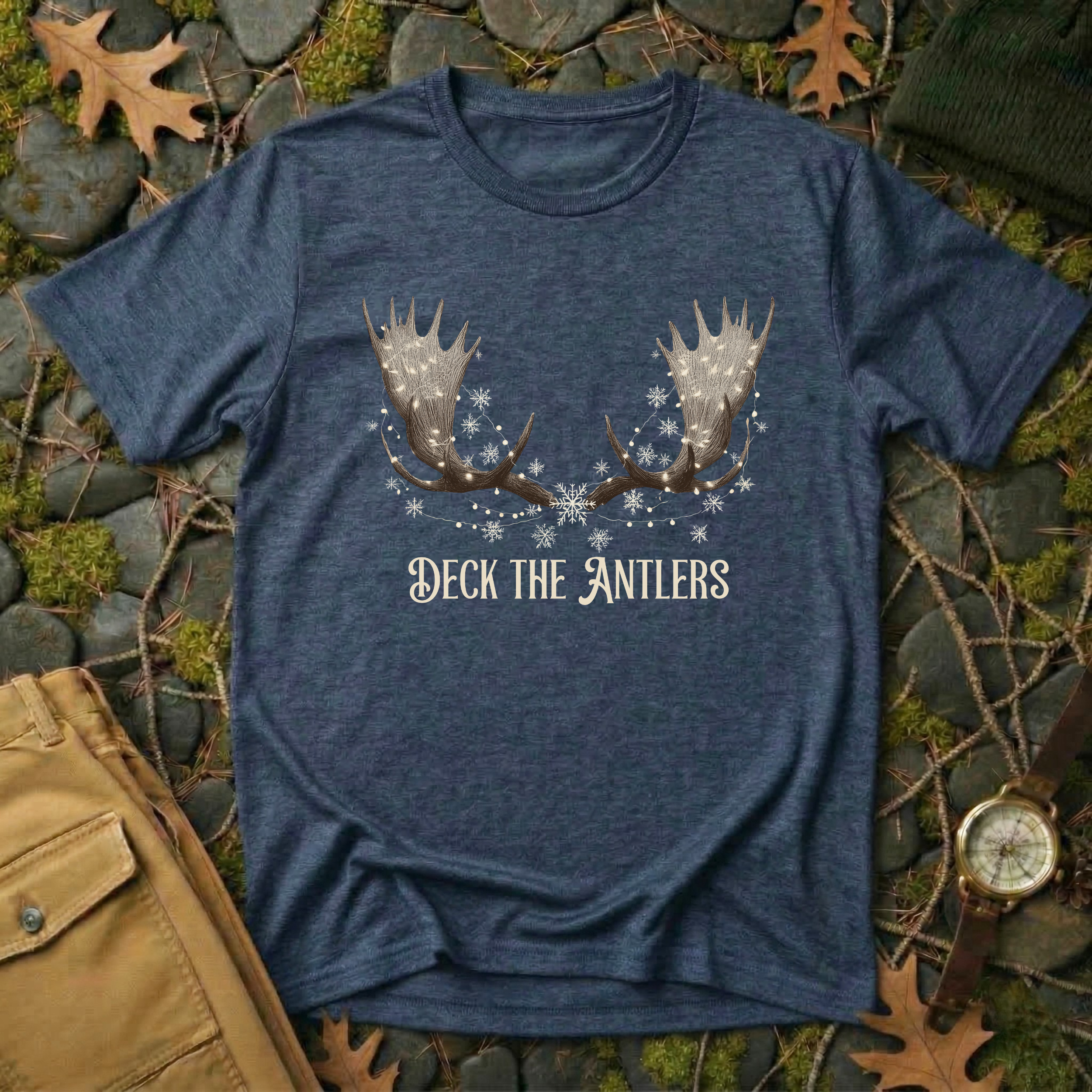 “Deck the Antlers” Christmas T-Shirt