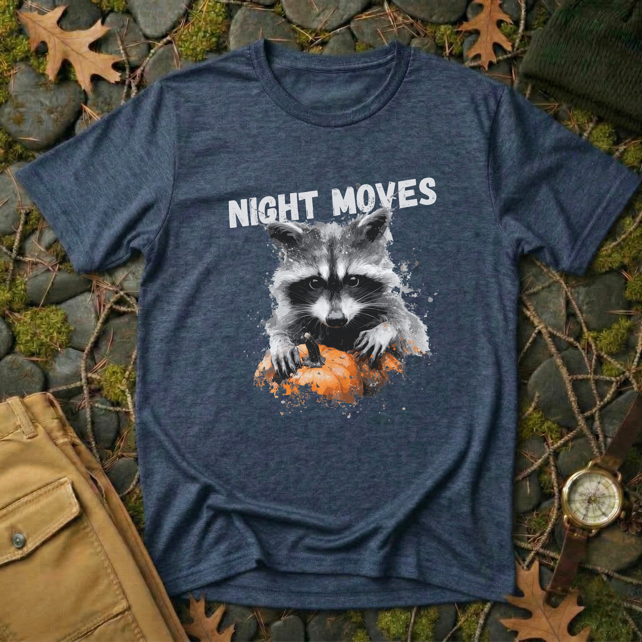 Raccoon Night Moves T-Shirt