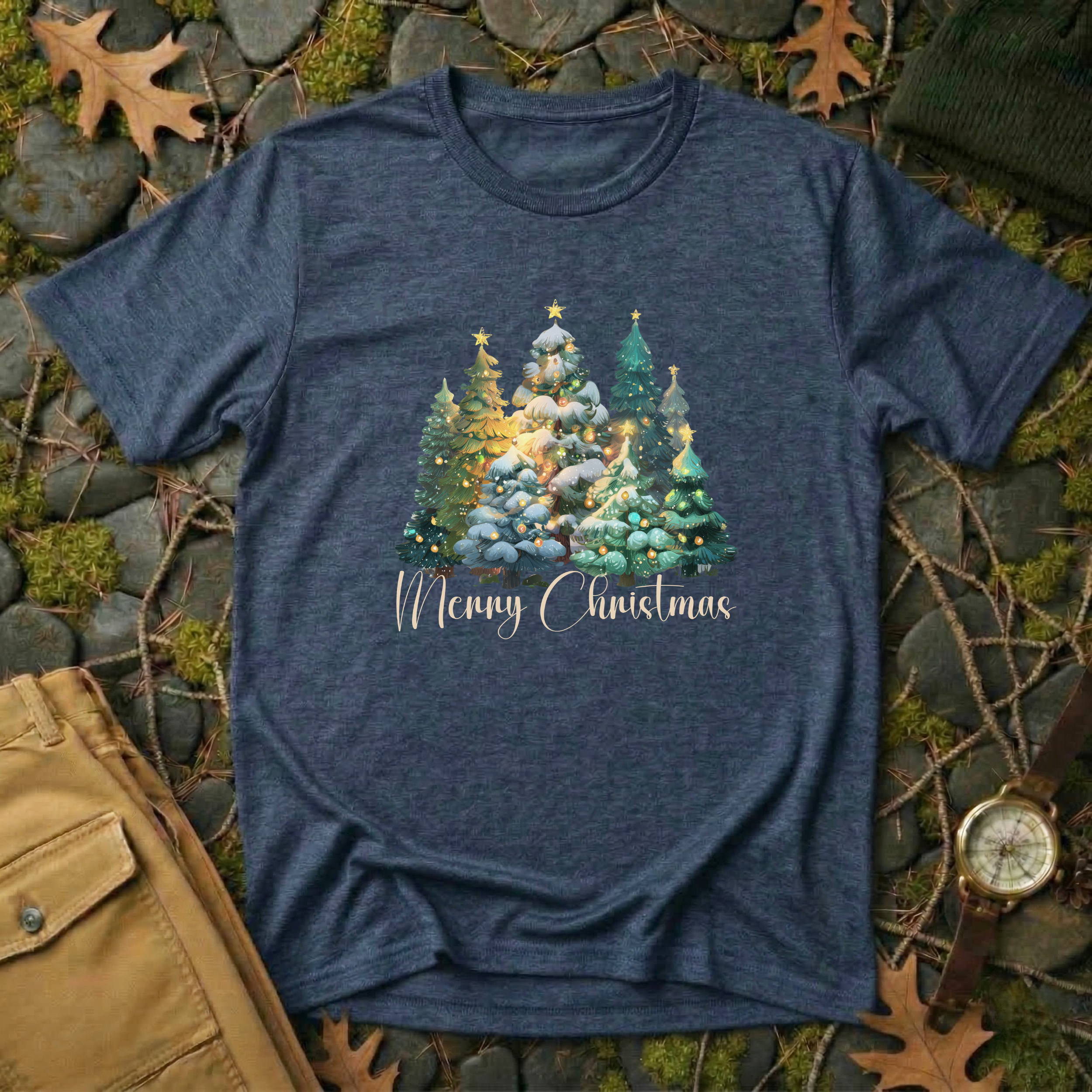“Merry Christmas” Forest Tree T-Shirt