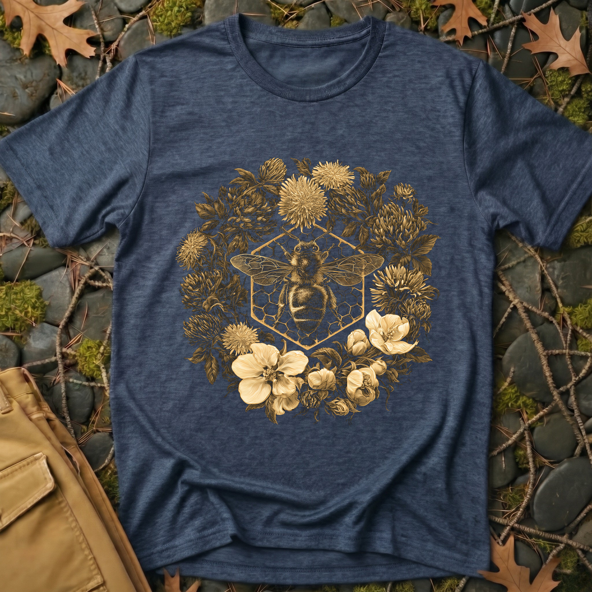 Vintage Honeybee Botanical T-Shirt