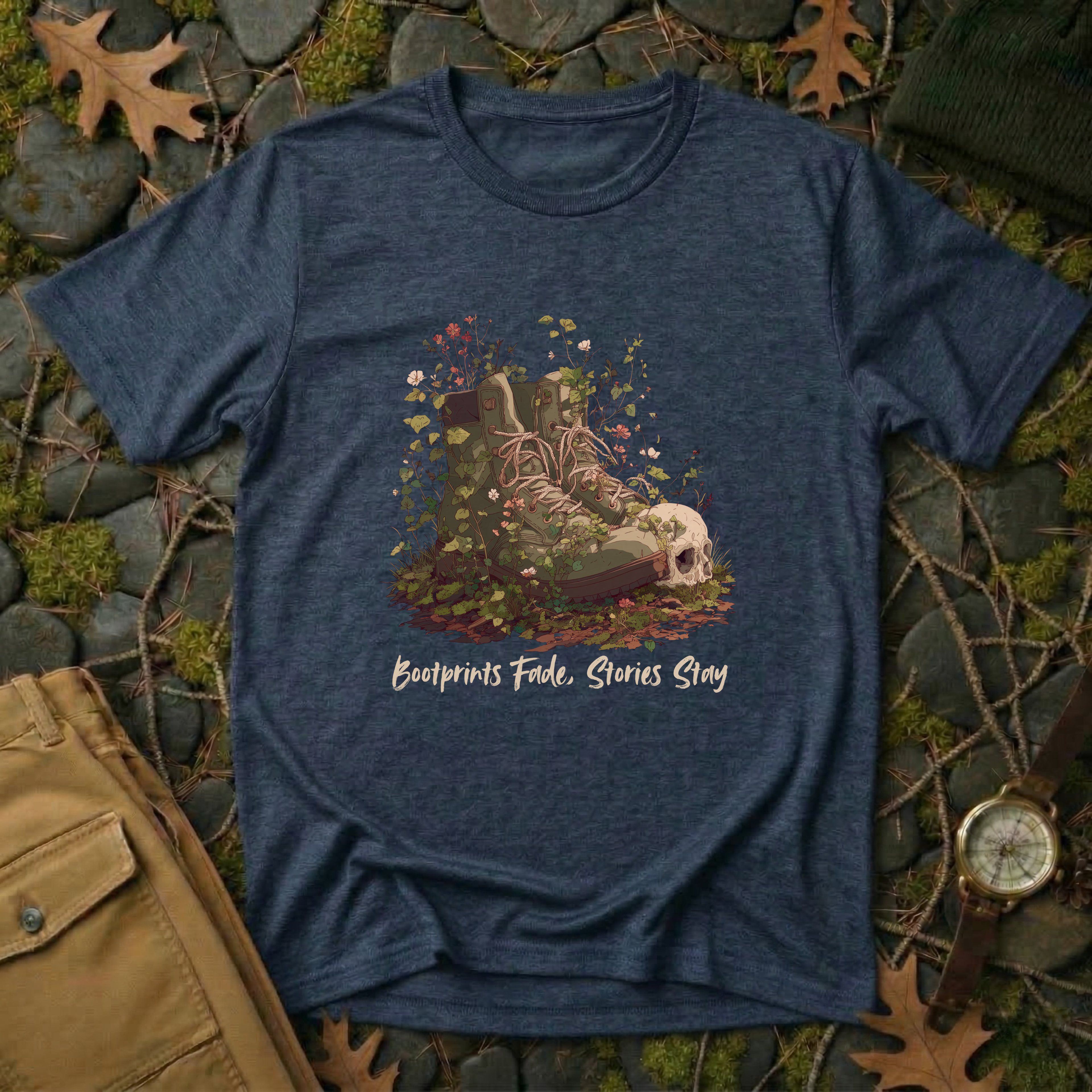 Bootprints Fade, Stories Stay T-Shirt