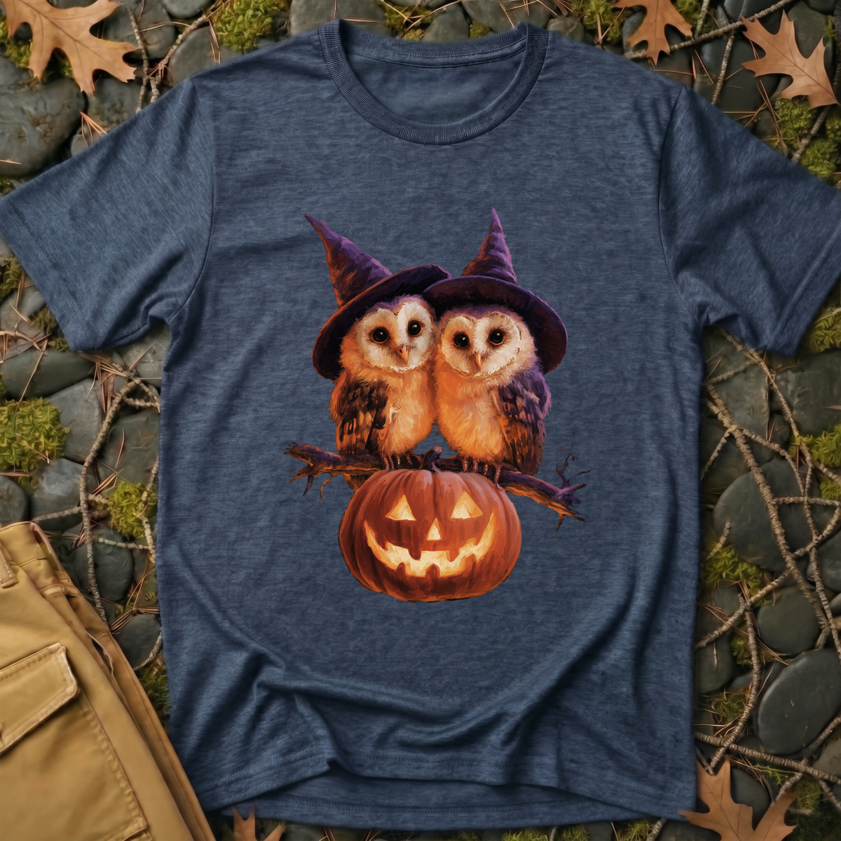 Barn Owls & Pumpkin T-Shirt
