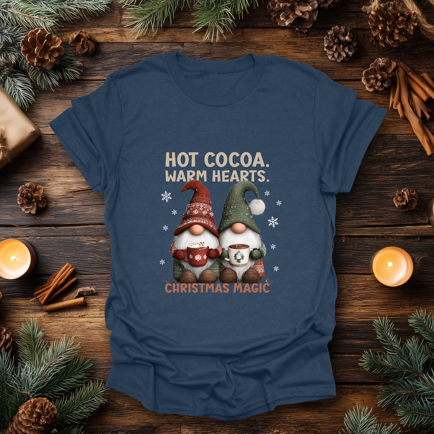 Hot Cocoa Christmas Gnome T-Shirt
