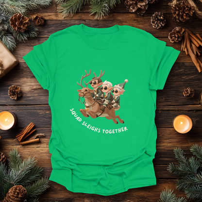 Squad Sleighs Together Christmas T-Shirt
