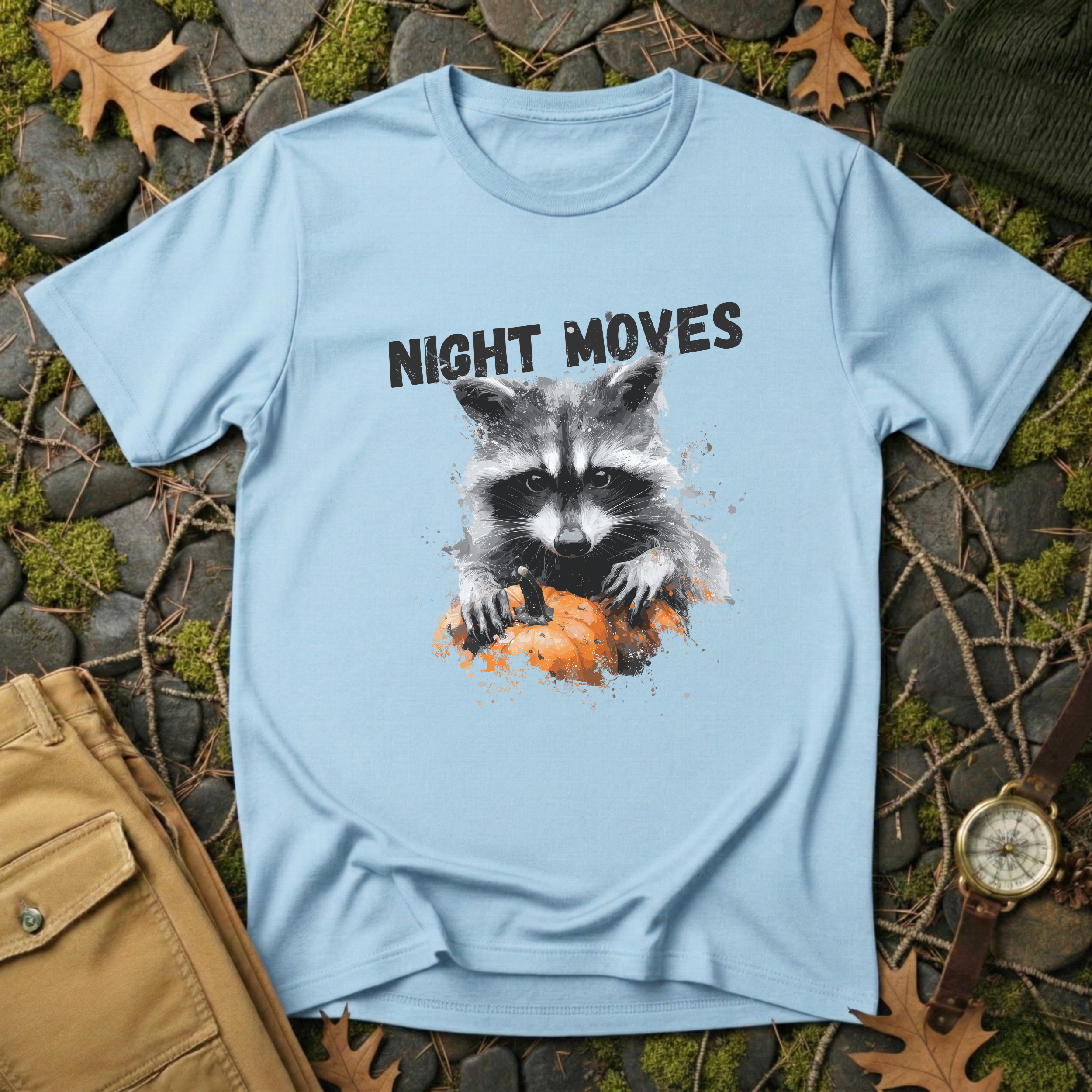 Raccoon Night Moves T-Shirt
