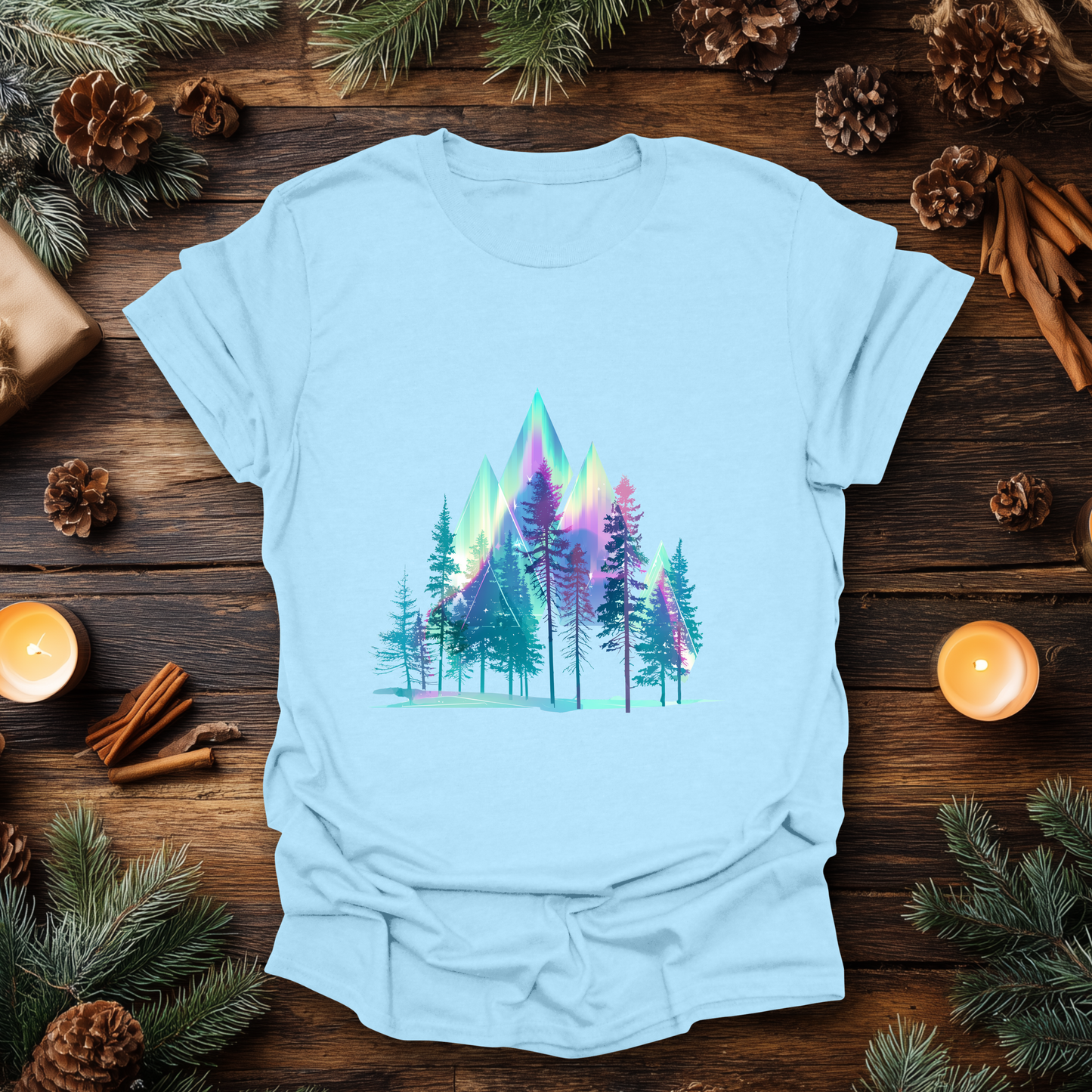 Aurora Peaks Forest T-Shirt
