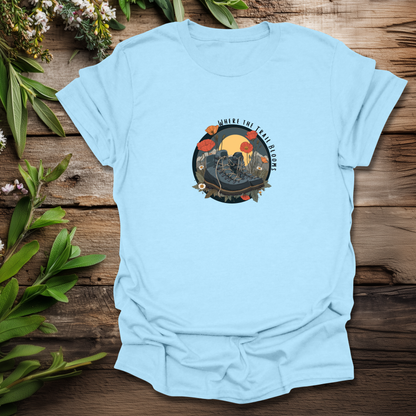 Trail Bloom Wanderer - Hiking Boots & Wildflower T-Shirt