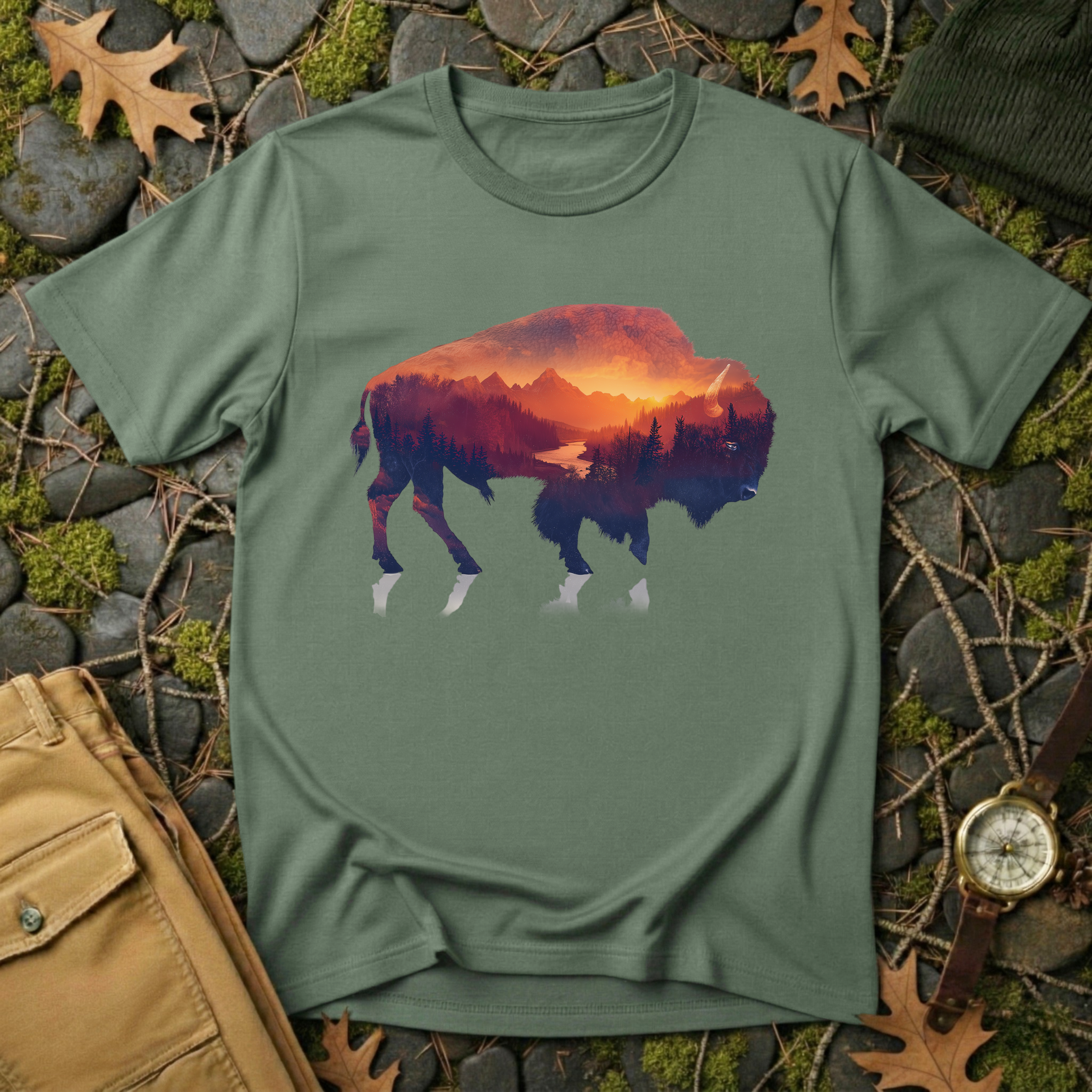 Sunset Bison T-Shirt