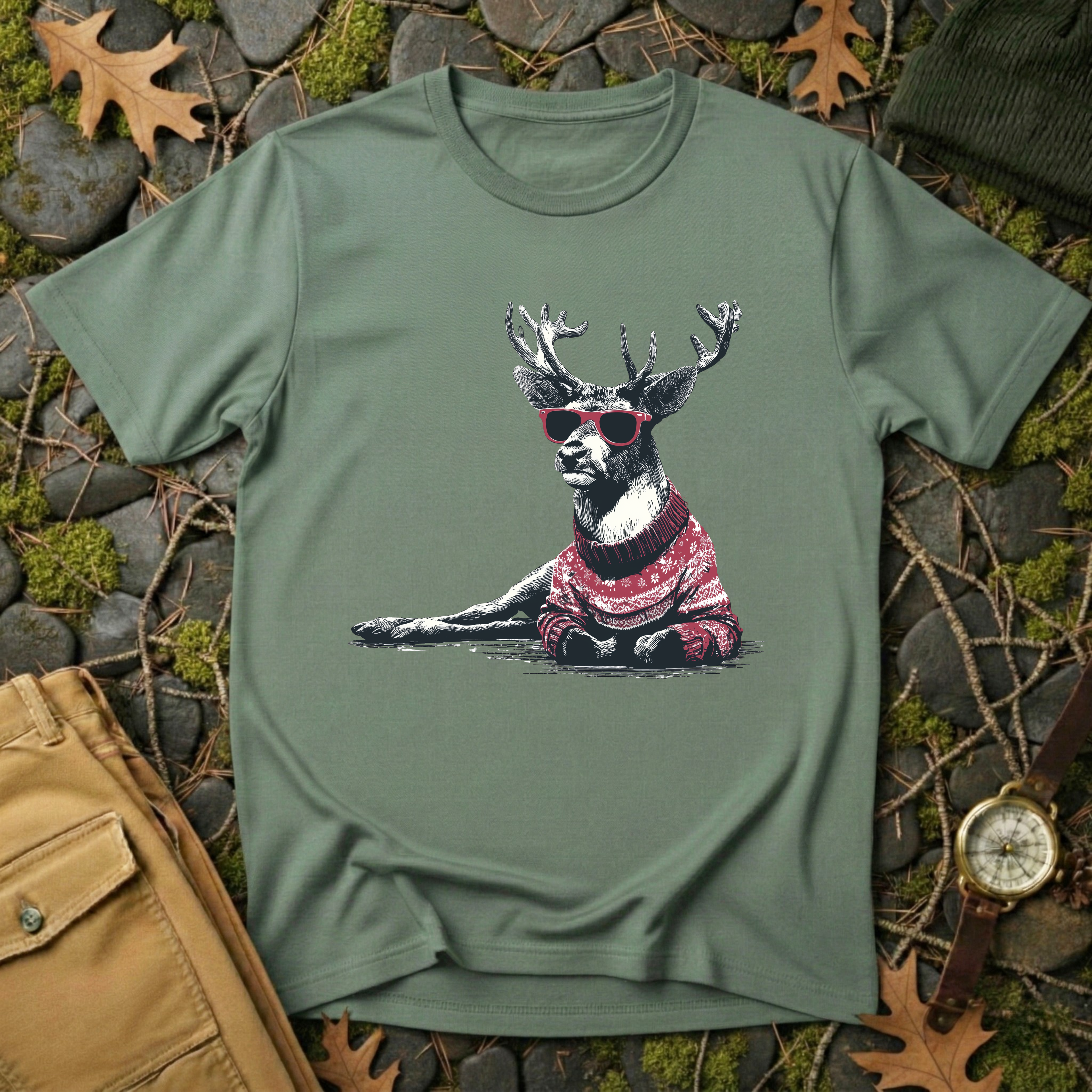 Sleighin’ It Reindeer T-Shirt