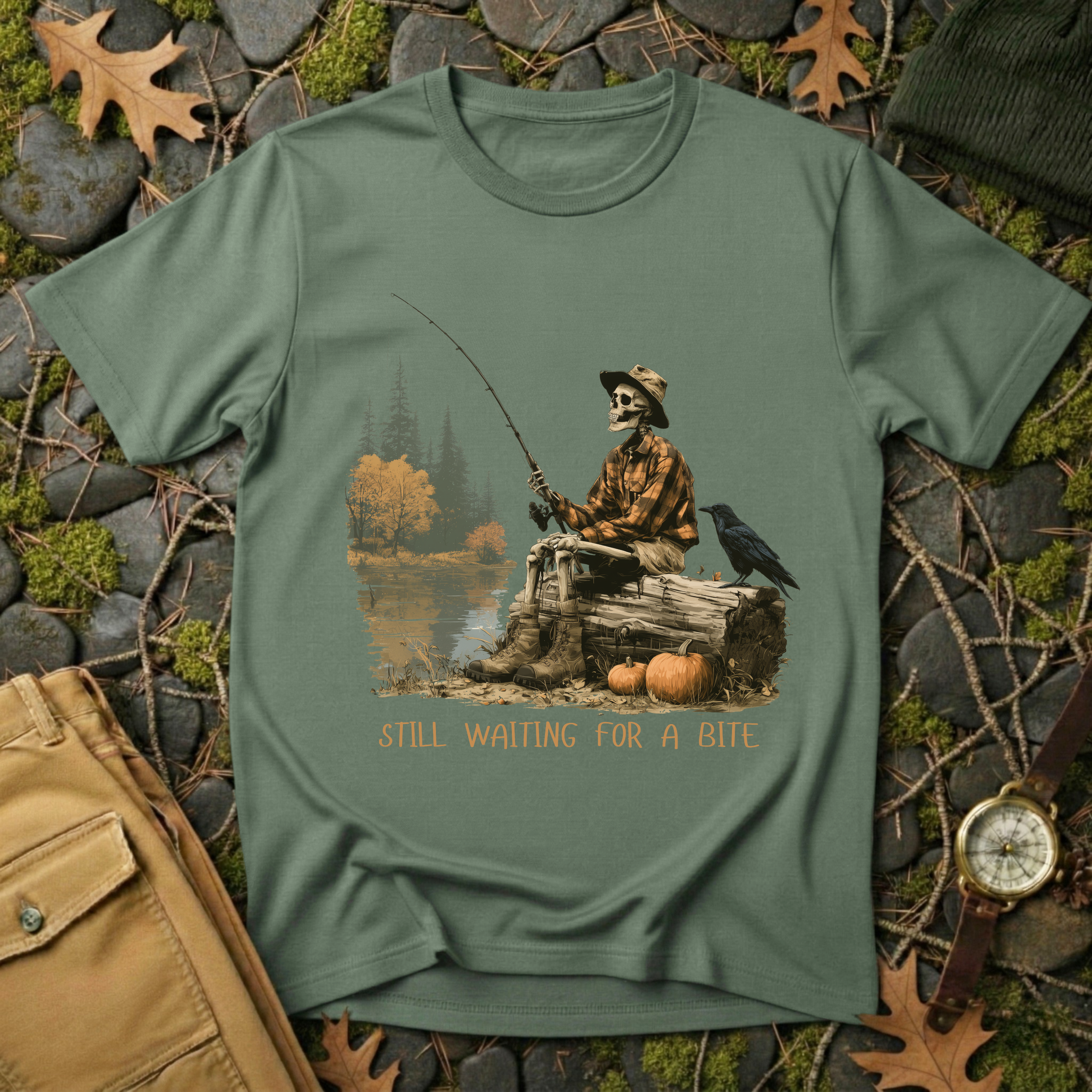 Fishing Skeleton T-Shirt