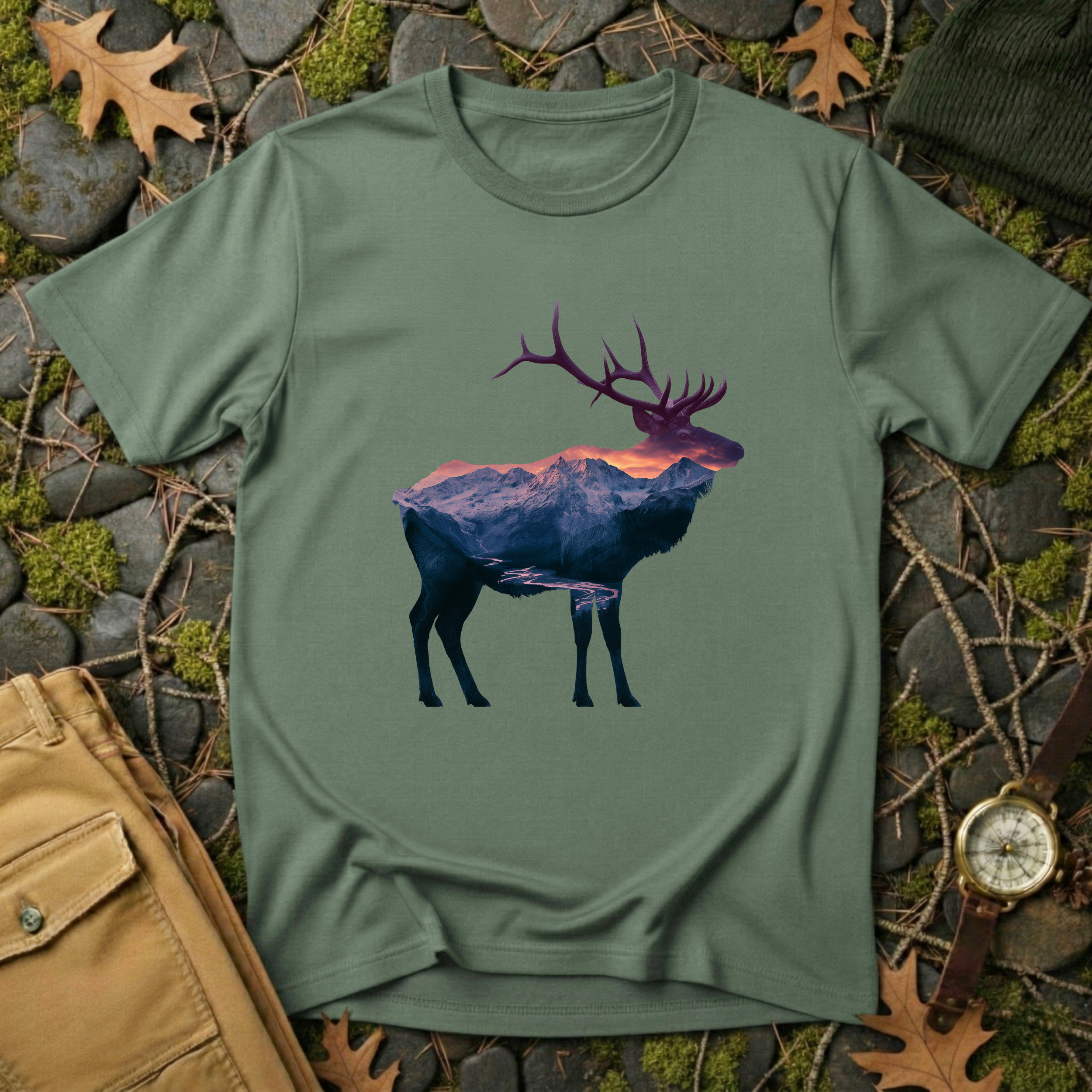 Mountain Elk Silhouette T-Shirt