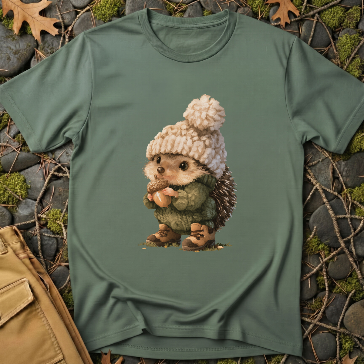 Cozy Hiking Hedgehog T-Shirt