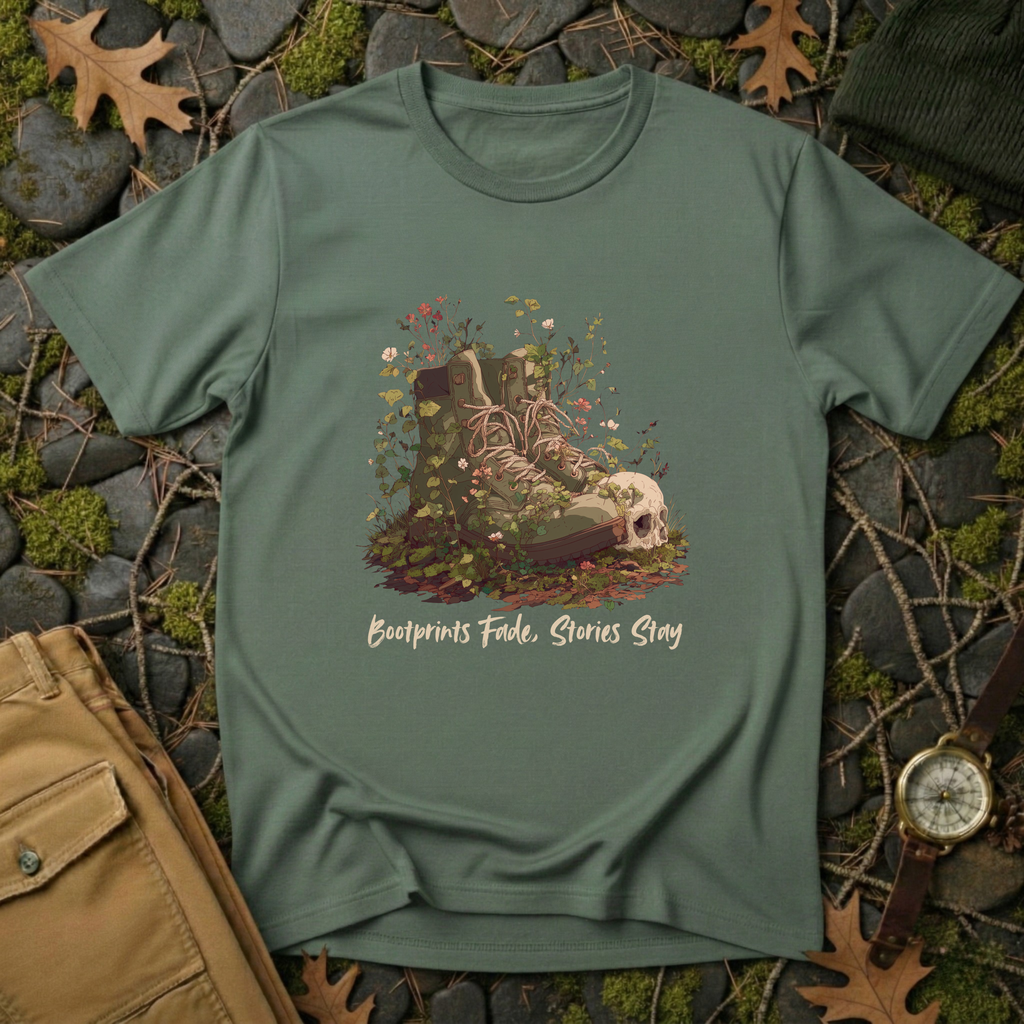 Bootprints Fade, Stories Stay T-Shirt