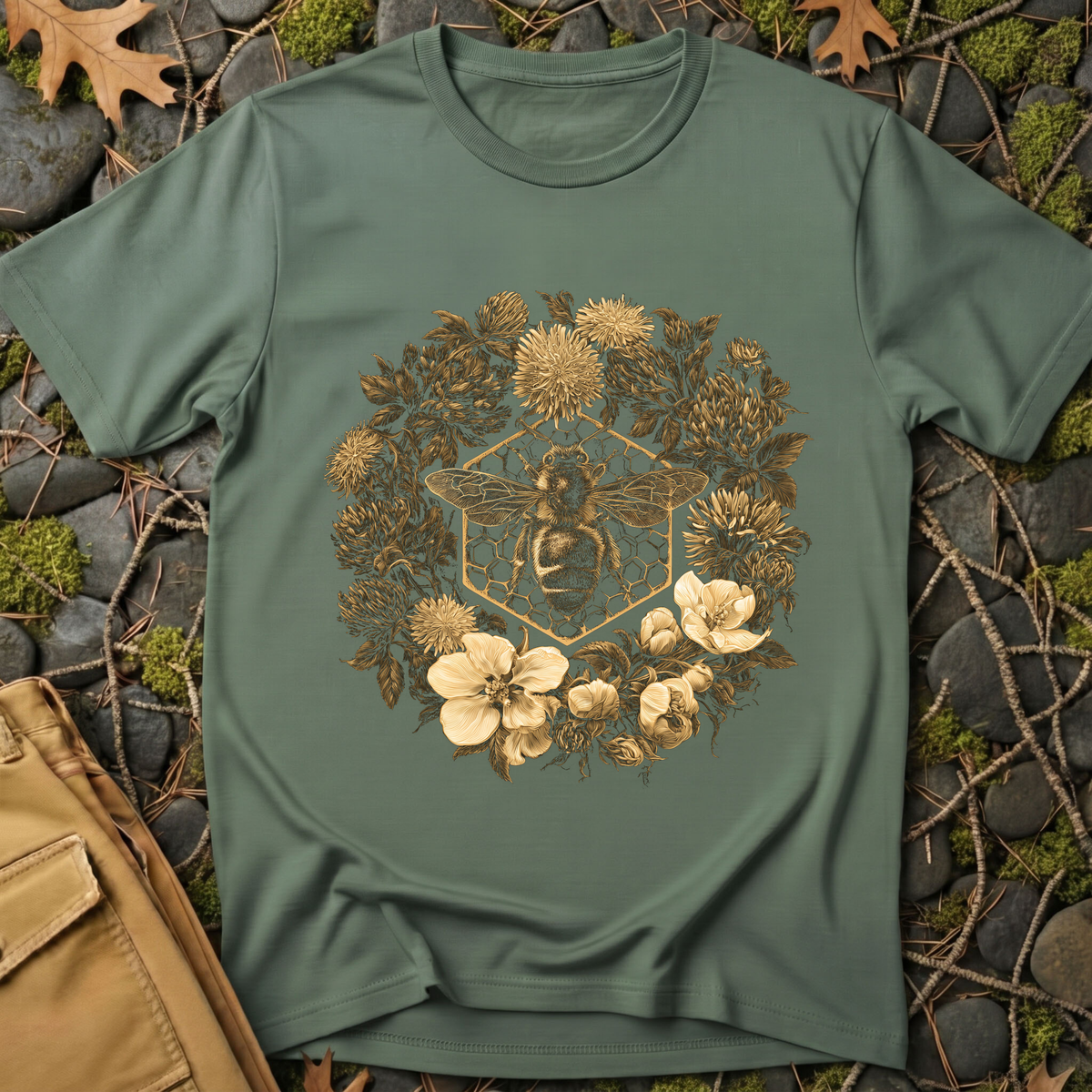 Vintage Honeybee Botanical T-Shirt