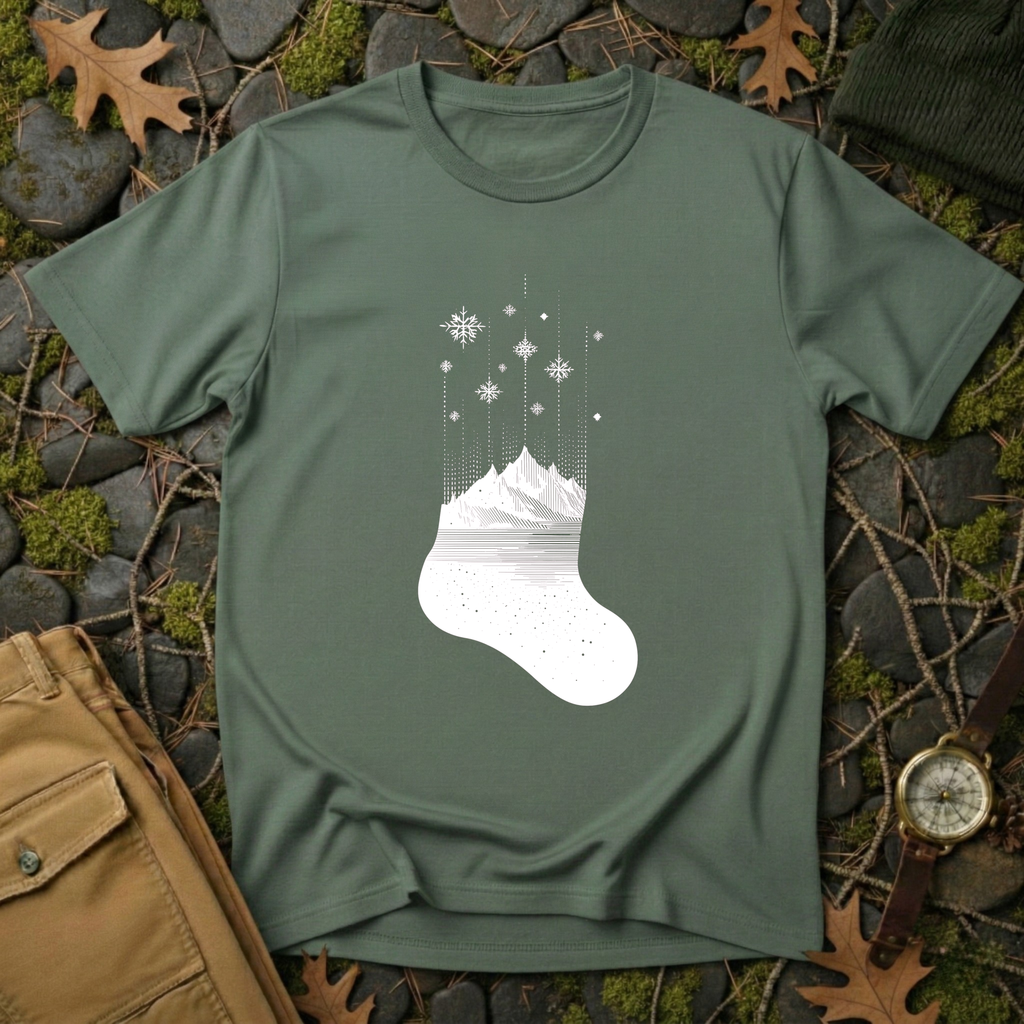 Alpine Christmas Stocking T-Shirt