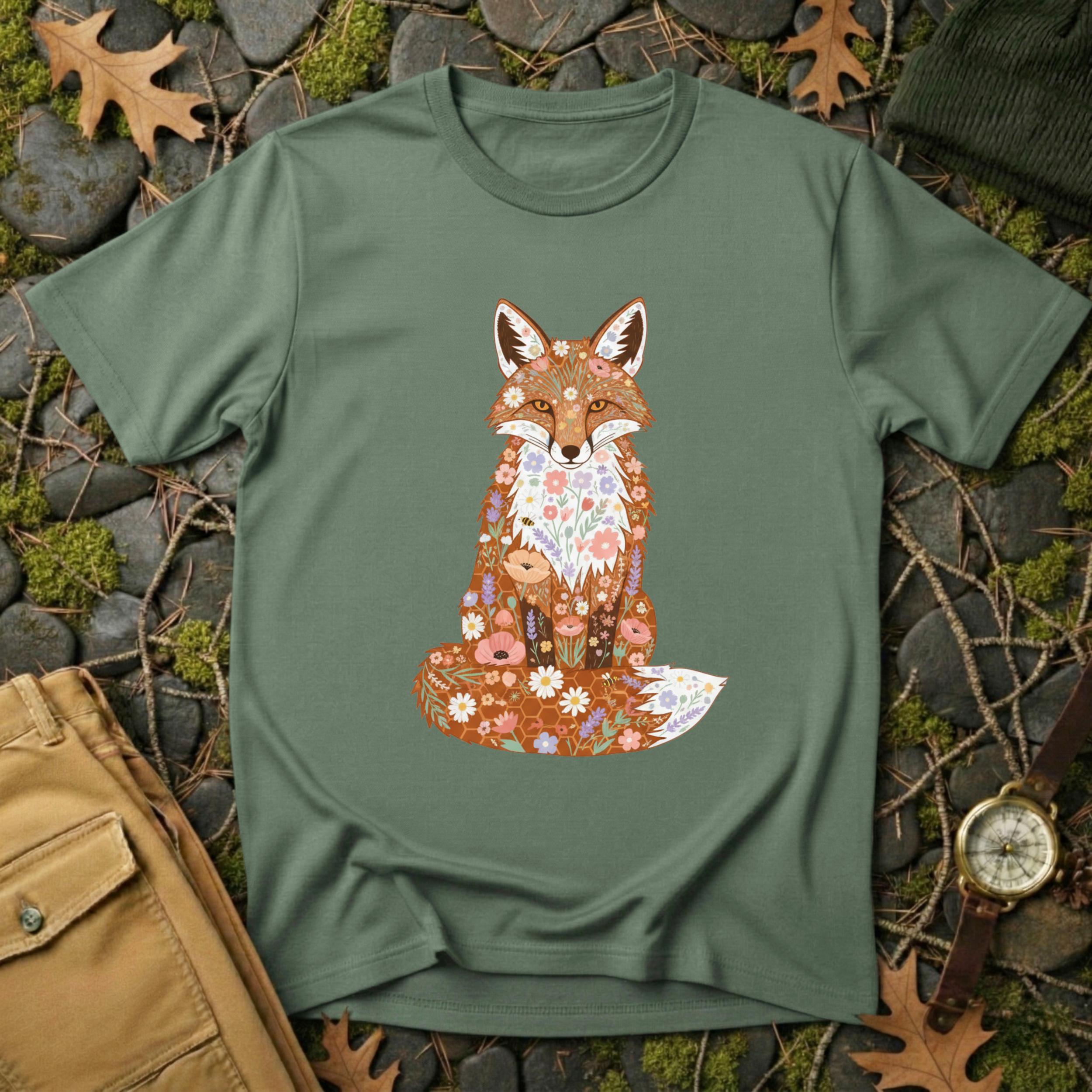 Flower Fox T-Shirt