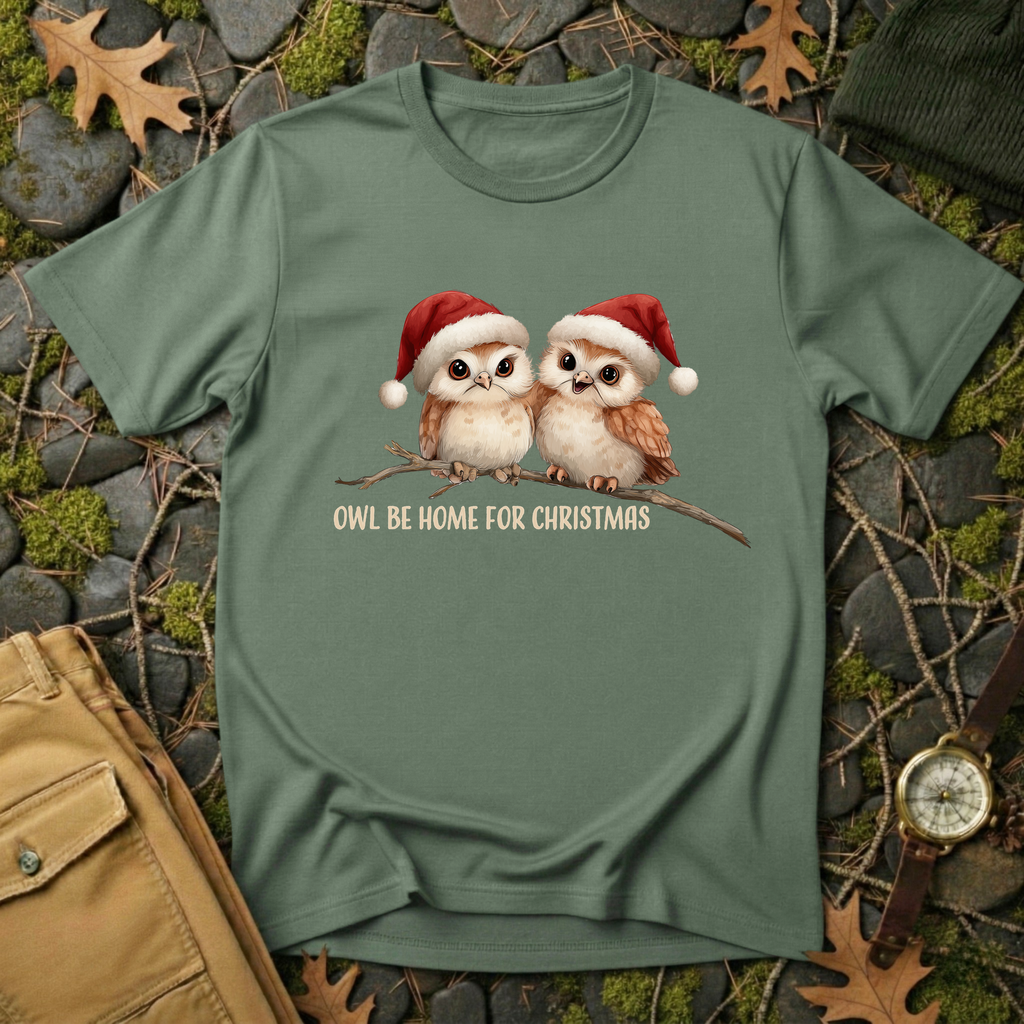 Owl Be Home for Christmas T-Shirt