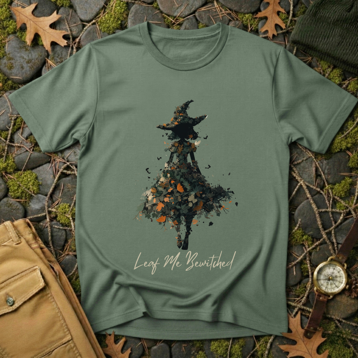 Leaf Me Bewitched Witch T-Shirt