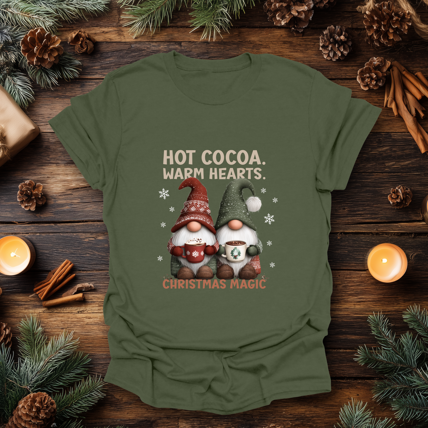 Hot Cocoa Christmas Gnome T-Shirt