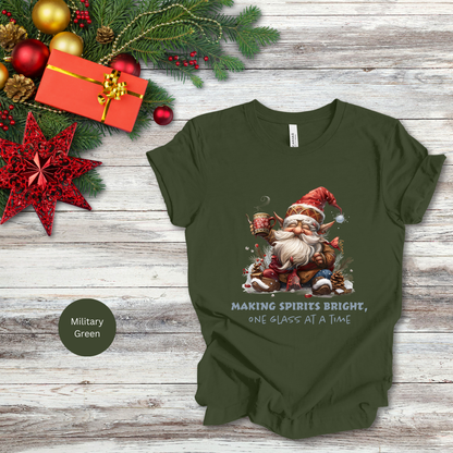 Making Spirits Bright, One Glass At A Time T-Shirt