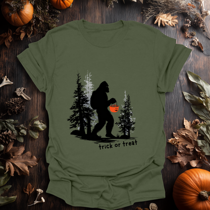 Trick-or-Treat Sasquatch Halloween T-Shirt