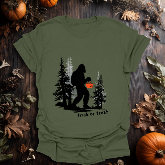 Trick-or-Treat Sasquatch Halloween T-Shirt