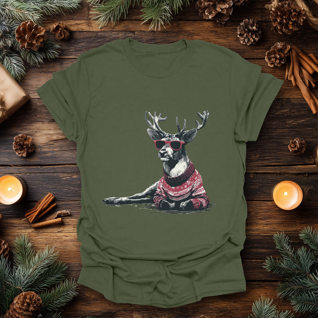 Sleighin’ It Reindeer T-Shirt