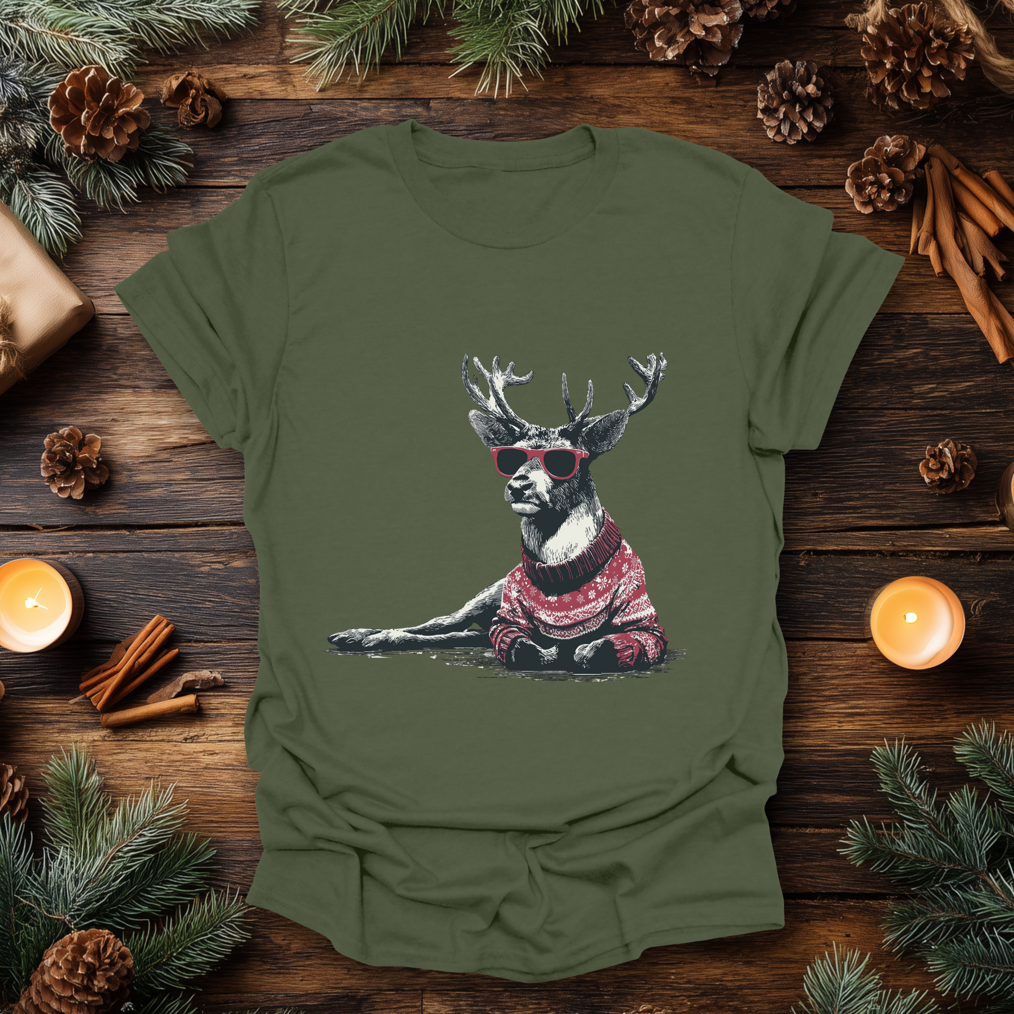 Sleighin’ It Reindeer T-Shirt