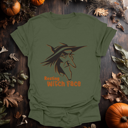 Resting Witch Face Halloween T-Shirt