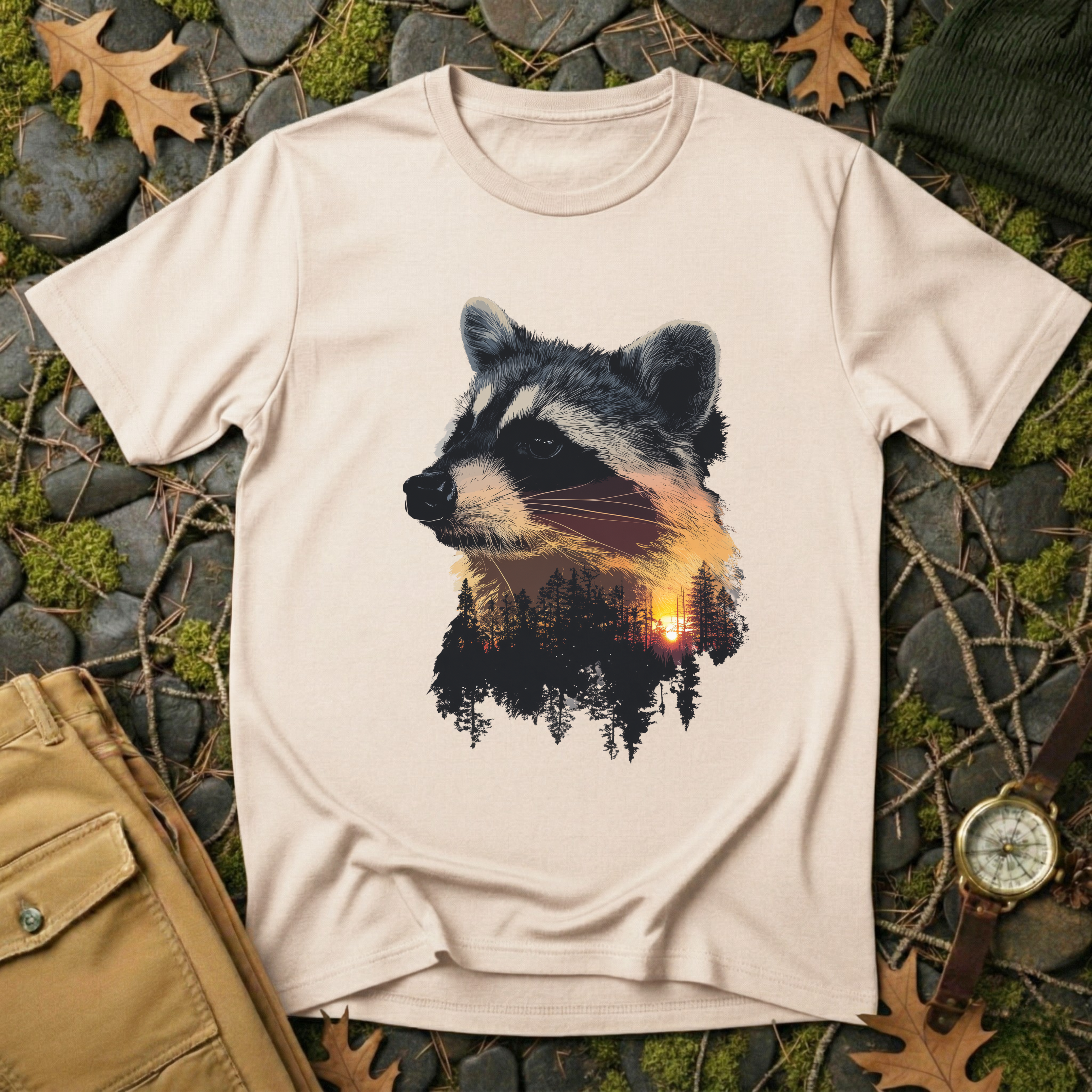 Raccoon Sunrise T-Shirt