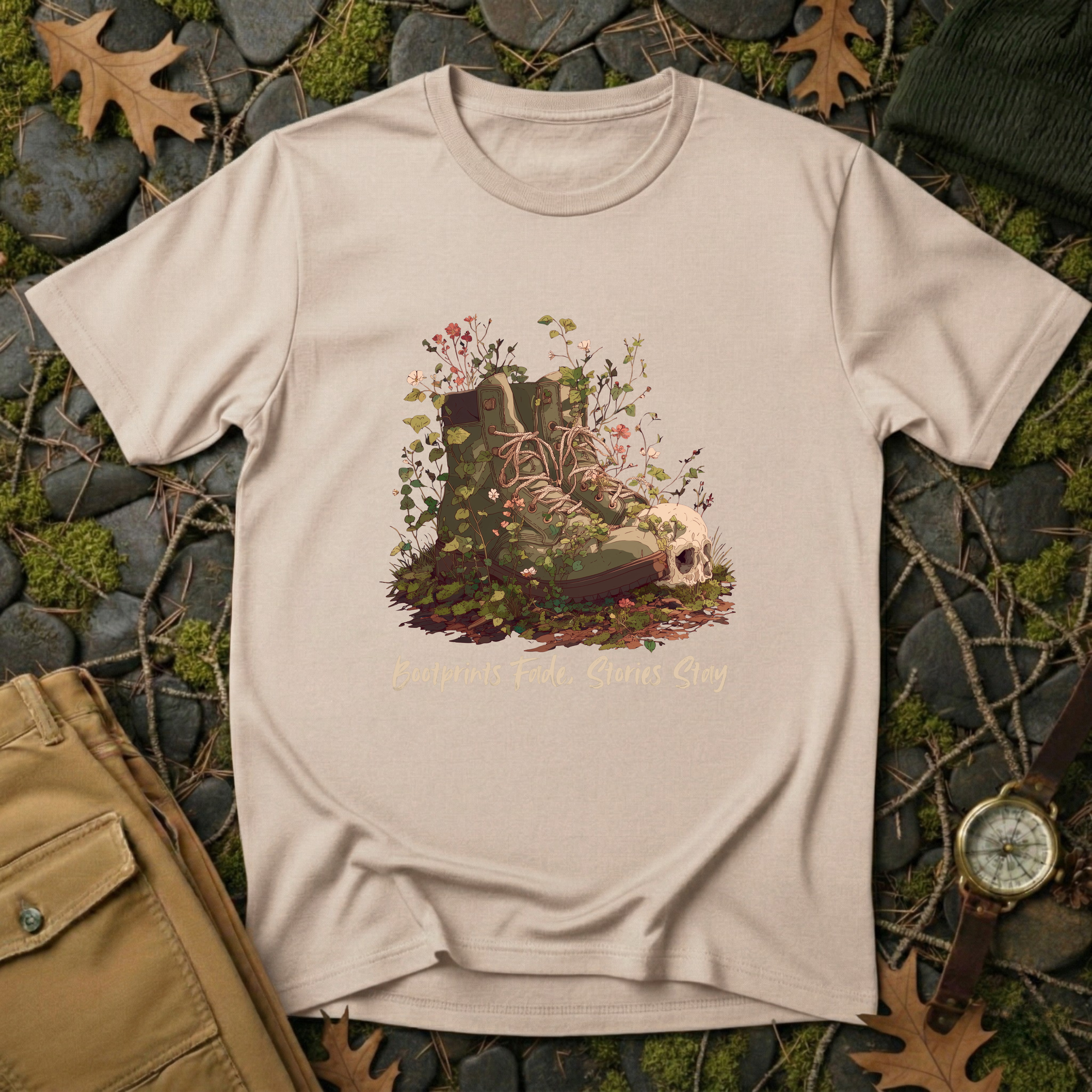 Bootprints Fade, Stories Stay T-Shirt
