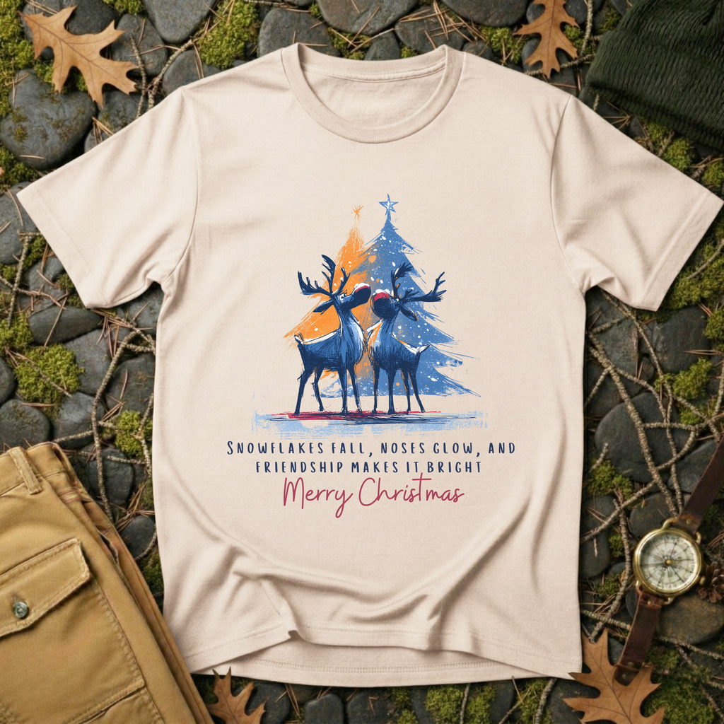 Reindeer Glow Holiday T-Shirt