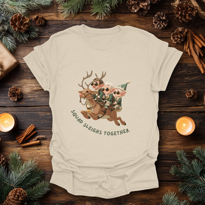 Squad Sleighs Together Christmas T-Shirt