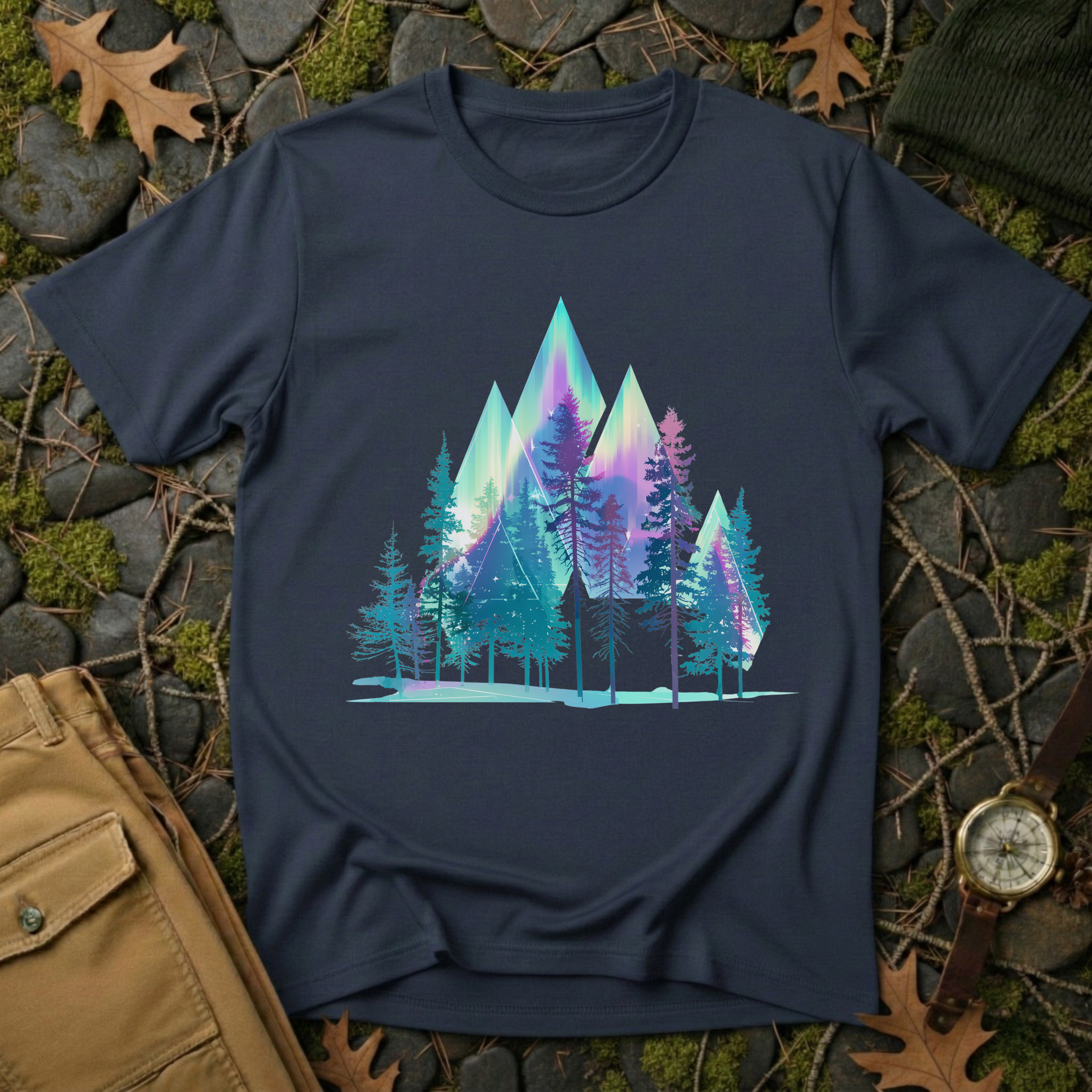 Aurora Peaks Forest T-Shirt